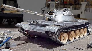 I built a realistic RC tank to scale  How to make T 54A Tank or 59 Tank [upl. by Hahnert]