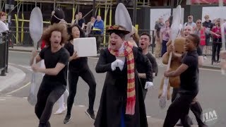 James Corden and Sir Ben Kingsley Crosswalk the Musical  In London Mary Poppins Edited HD [upl. by Rimidalv]