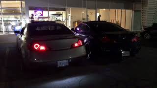 G35 Test pipes  Stock exhaust vs Magnaflow Catback [upl. by Schuster]