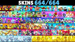 I Spent 13701 to unlock EVERY SKIN in Brawl Stars 664 skins [upl. by Leaffar]