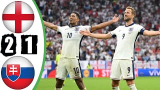 ENGLAND VS SLOVAKIA  2 1   EXTЕNDЕD HIGHLIGHTS  All Goals  Bellingham bicycle 🚲 [upl. by Colson]