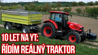 Farming Simulator hráč řídí REÁLNÝ TRAKTOR ZETOR  10 let na YouTube [upl. by Murat754]