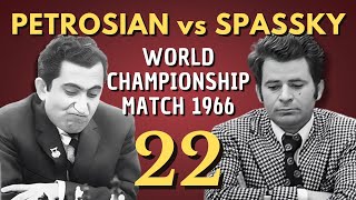 Tigran Petrosian vs Boris Spassky  World Championship Match 1966  Round 22 [upl. by Enisaj]