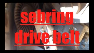 How to replace alternator AC drive belt Chrysler Sebring √ Fix it Angel [upl. by Kcirddet666]