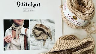 Sophie Scarf by Petite Knit icord edging Starting [upl. by Christina]