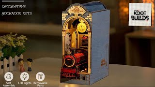 KDOT BUILDS  Wooden Book Nook Time Travel [upl. by Lemrahc]