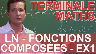 Logarithmes népériens  Fonctions composées  Ex 1  MATHS  TS TES  Les Bons Profs [upl. by Ia]