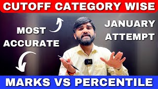 JEE Mains 2024 Cut off🔥  Marks Vs Percentile JEE Mains 2024  JEE Main 2024  January Attempt [upl. by Krigsman]