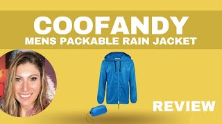 COOFANDY Mens Packable Rain Jacket REVIEW [upl. by Marx285]