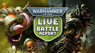 Death Guard vs Dark Angels Warhammer 40k LIVE Battle Report [upl. by Hellene]