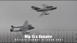 Captured Mig 15 amp The Shepherd Vampire  Duxford Summer Airshow 2022 [upl. by Redla145]