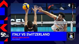 Italy vs Switzerland  Match Highlights  CEV EuroVolley 2023 Men [upl. by Sackville]