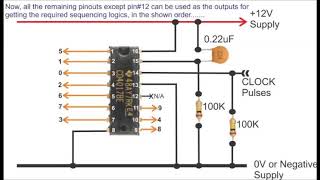 How to Connect IC 4017 Pinouts [upl. by Notsahc417]