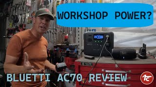 Workshop off grid power solution BLUETTI AC70 REVIEW REAL LIFE TEST [upl. by Tisman]