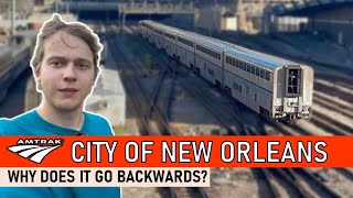 Why the Amtrak City of New Orleans leaves Chicago Backwards [upl. by Ingar311]