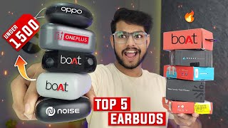 Top 5 Best Earbuds Under 1500 Rs🔥Best TWS Earbuds Of 2023 Boat 141 Boat 161 amp More [upl. by Kasper]