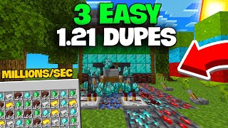 3 EASY Duplication Glitches Minecraft Bedrock 121 NEW [upl. by Tarazi620]