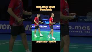 Longest Rally  54 Shots LaneVendy vs LundgaardVestergaard HyloOpen2024 BWFWorldTour badminton [upl. by Eberta]