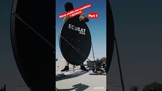 nilesat satellite dish installation 7 OUTPUTS [upl. by Cartan]