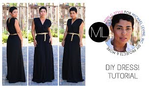 Easy DIY Maxi Dress Tutorial Mimi G For Michael Levine Inc [upl. by Lightman]