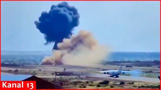 The image of crash moment of Il76 plane belonging to Wagner in Mali was released [upl. by Erot]