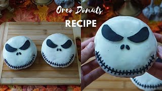 Jack Skellington Oreo Donuts Recipe 🖤 [upl. by Green]