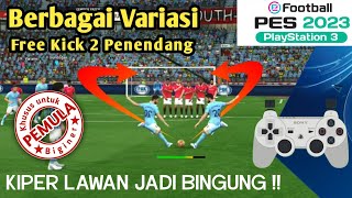 Tutorial tendangan bebas 2 orang  PES e Football 2023 PS3 [upl. by Bonne328]