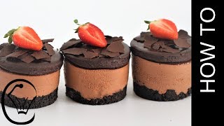 Eggless No Bake Chocolate Cheesecakes No Egg Mini Dessert No Oven [upl. by Welch]