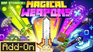 Sweeping Edge in MCPEMC Bedrock  Magical Weapons Addon Showcase [upl. by Idid625]