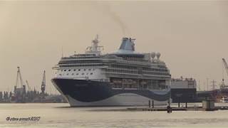 MARELLA DISCOVERY Cruise Ship departure from Southampton for Norway 040918 [upl. by Ecertak]