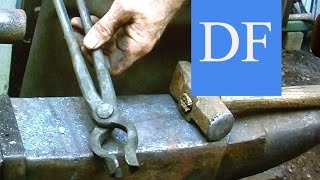 Blacksmithing for beginners  Forging blacksmith tongs 5 [upl. by Arakat]