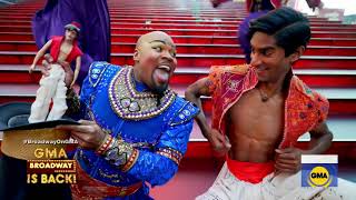 Cast of Aladdin performs Friend Like Me and quotA Whole New Worldquot on Good Morning America [upl. by Zetra]