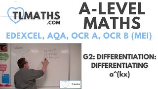 ALevel Maths G207 Differentiation Differentiating akx [upl. by Halueb]