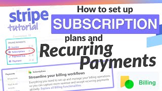 Stripe Subscriptions amp Billing Plans  Recurring Payments with Stripe Subscription Tutorial [upl. by Constanta563]