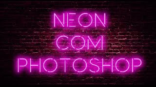 Texto Neon no Photoshop [upl. by Octavla]