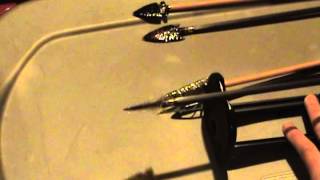 how do MY flint knapped heads spin OBSIDIAN STONE BROADHEADS ON CARBON ARROWS [upl. by Pirnot736]