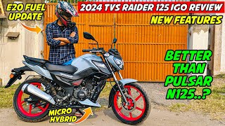 2024 TVS Raider 125 iGo Review  Top Speed  Better Than Pulsar N 125 [upl. by Cowden]