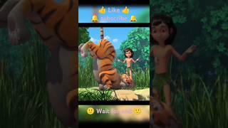 🙂 sherkhan bana bacha 😀 shorts ytshorts mowgli cartoon trending [upl. by Llehsad536]