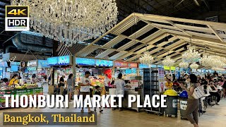 The Most Luxury Food Court THONBURI MARKET PLACE Bangkok Thailand 4K HDR [upl. by Nyletac]