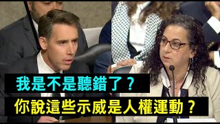 美國參議員強烈批評將反以色列示威辯護為「人權運動」的阿拉伯裔美籍代表 [upl. by Cuthbertson]