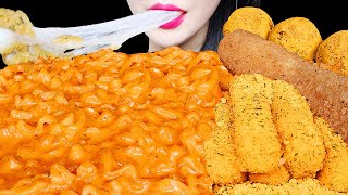 ASMR CHEESY CARBO FIRE NOODLE CHEESE BALL CHEESE STICKS 까르보불닭 뿌링클 치즈볼 먹방 EATING SOUNDS MUKBANG [upl. by Utas841]