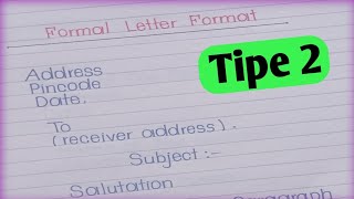 Formal Letter Format Part 2  Formal Letter likhne Ka Tarika How To Write Letter [upl. by Neersan808]