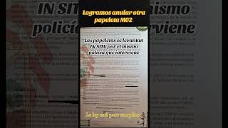 CASO GANADO  Logramos anular una papeleta de infracción de tránsito de código M02  papeletaM02 [upl. by Azaria858]