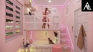 Lovely Loft Bed Idea for Small Rooms 25x30 Meters [upl. by Arivle878]