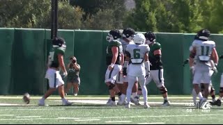 Cal Poly football faces the University of San Diego in their season opener [upl. by Dlareme580]