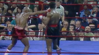 ON THIS DAY  MARVIN HAGLER STOPS PREVIOUSLY UNBEATEN FULGRNCIO OBELMEJIAS FIGHT HIGHLIGHTS [upl. by Egwin]