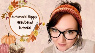 QUICK and EASY crochet headband tutorial for FALL [upl. by Aicena]