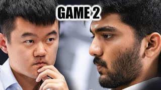 Ding vs Gukesh  GAME 2  FIDE World Chess Championship Match 2024 [upl. by Etnahs]