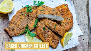 How To Make Chicken Cutlets In The Oven  Baked Parmesan Chicken Cutlets Keto Recipe  Blondelish [upl. by Ingalls]