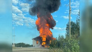 Kasabonika Lake First Nation reeling after church fire [upl. by Yanaj60]